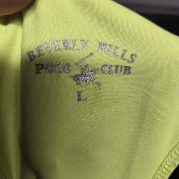 Beverly Hills Polo Club Yellow and Black Women's Racerback Athletic Large Top - Picture 5 of 5
